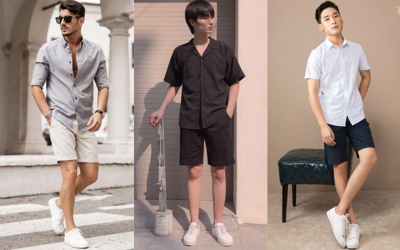 5 cách phối đồ với áo sơ mi và quần short nam thoải mái, thời trang