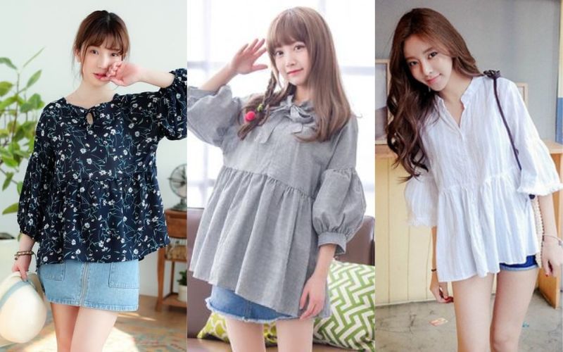 Ord) Set áo babydoll mang được 2 kiểu và chân váy xòe dáng dài | Shopee  Việt Nam