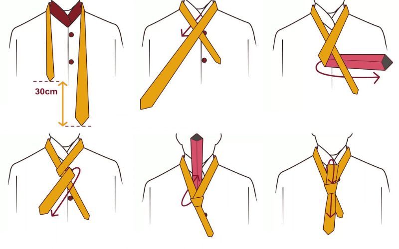 four in hand knot