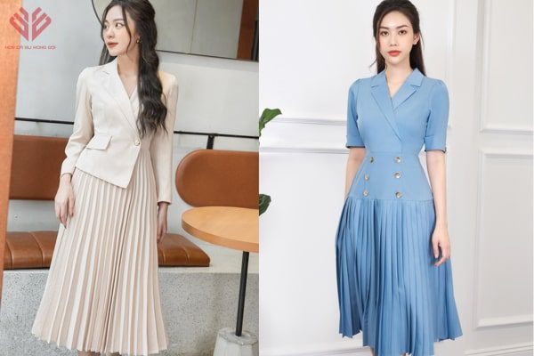 FS50K]Váy liền nữ chữ A thời trang cổ sơ mi liền thân dáng công sở trẻ trung  cá tính - hot trend | Shopee Việt Nam