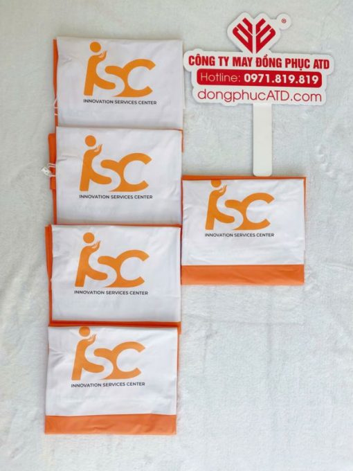 Áo Mưa Quảng Cáo Trắng Phối Cam - Sự Lựa Chọn Hoàn Hảo Cho Công Ty Kiểm Định ISC