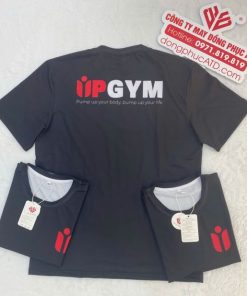 Áo thun đồng phục màu đen Úp Gym - Sự lựa chọn của năng động và chuyên nghiệp