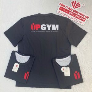 Áo thun đồng phục màu đen Úp Gym - Sự lựa chọn của năng động và chuyên nghiệp