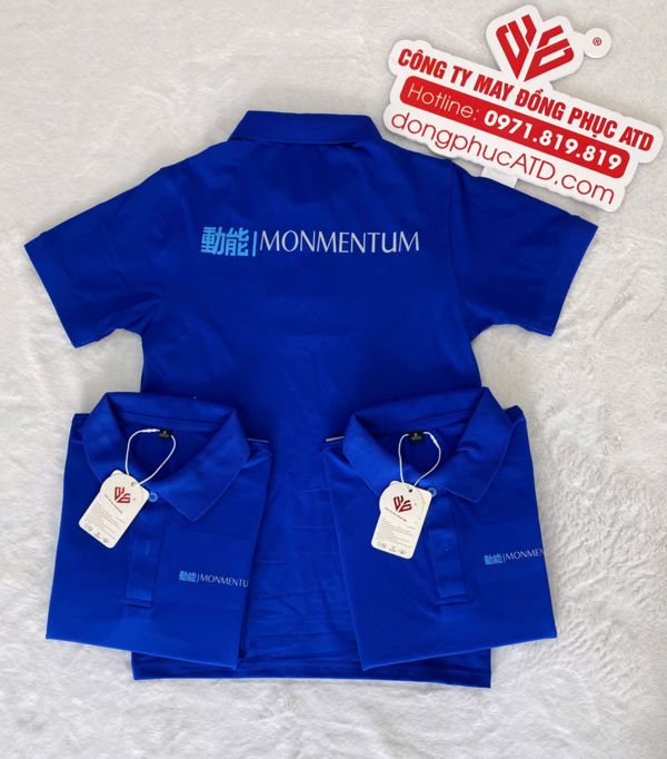 Áo Polo Đồng Phục Màu Lam MONMENTUM – Lựa Chọn Hoàn Hảo Cho Phong Cách Doanh Nghiệp