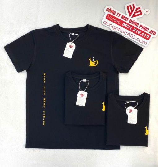 Áo Thun Đồng Phục Không Cổ Màu Đen INDIEZ – Sự Kết Hợp Hoàn Hảo Giữa Phong Cách và Chuyên Nghiệp