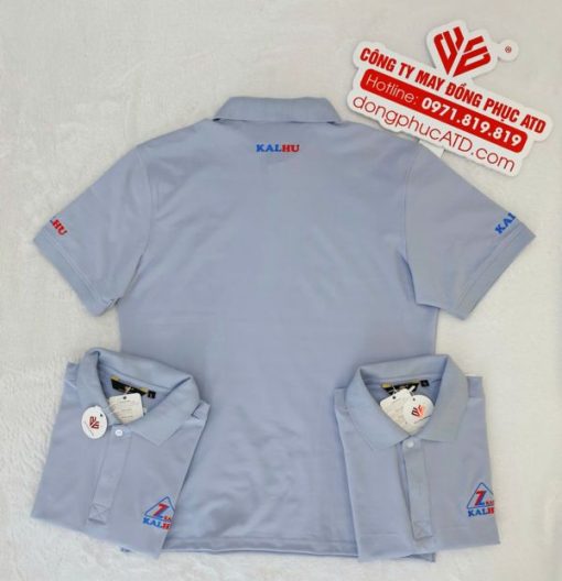 Áo Thun Đồng Phục Màu Ghi Sáng KALHU – Phong Cách Chuyên Nghiệp, Thoải Mái Và Tiện Lợi