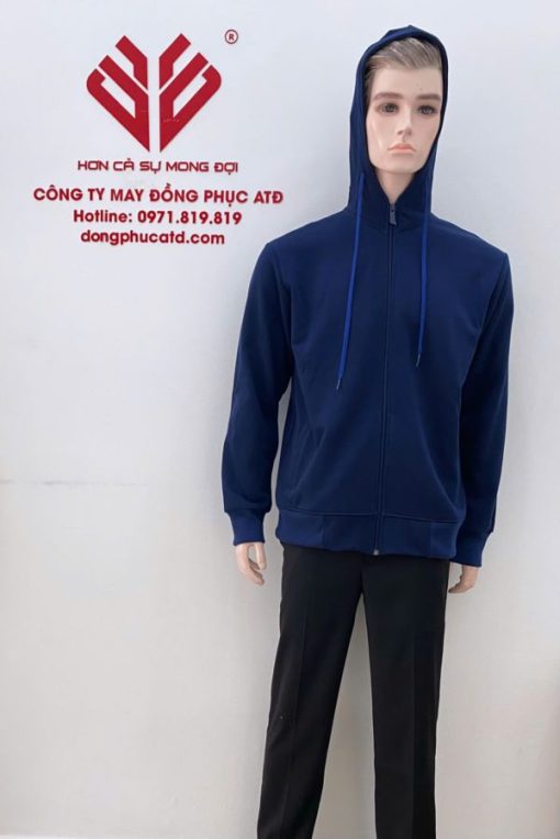 Áo Hoodie Màu Xanh Than Trơn - Phong Cách Thanh Lịch, Chuyên Nghiệp