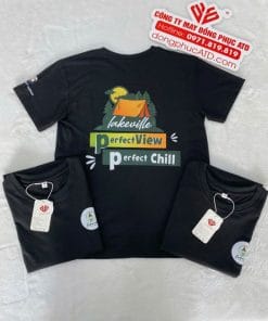 Áo Thun Đồng Phục Màu Đen Lakeville – Sang Trọng, Thoải Mái, Chất Lượng Cao Cấp