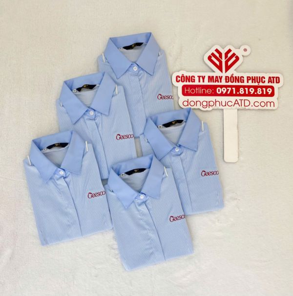 Áo Sơ Mi Đồng Phục Sọc Kẻ Xanh Da Trời Geesoo – Nét Lịch Thiệp Đậm Dấu Ấn Thương Hiệu