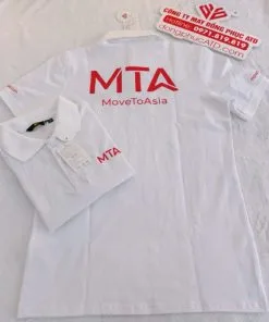 Áo thun đồng phục trắng MTA MoveTo Asia – Khẳng định hình ảnh chuyên nghiệp trong từng chi tiết