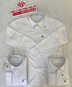 Áo sơ mi đồng phục màu trắng in logo – Nâng tầm hình ảnh thương hiệu